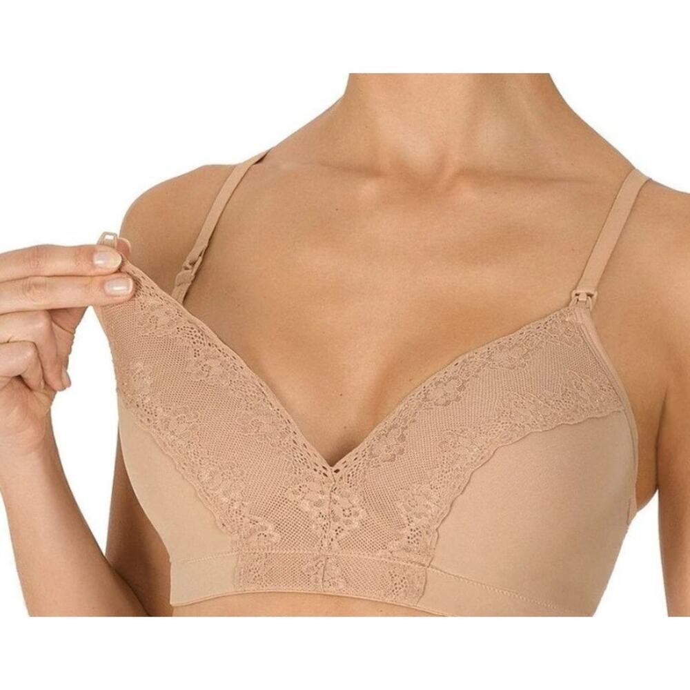 Natori Beige Lace Wireless Nursing Bra